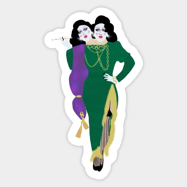 Pythia circus berserkus drag runway look Sticker by rachaelthegreat